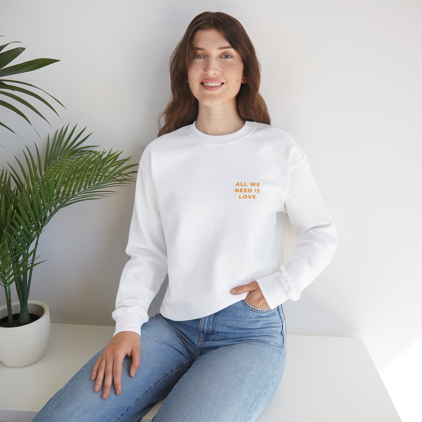 Together is a Beautiful Place to Be Crewneck Sweatshirt WHITE