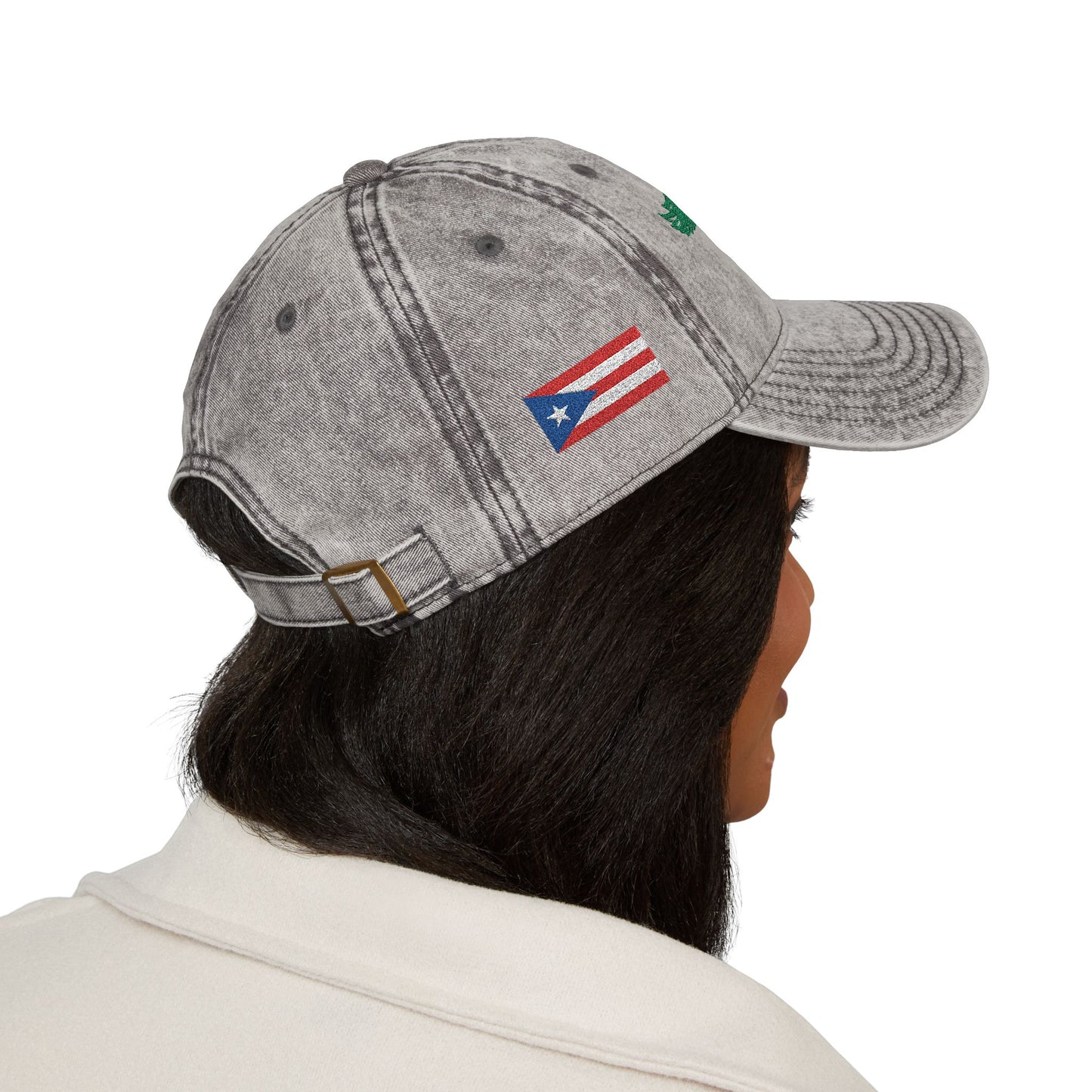 Embroidered Cap - Eagles with Puerto Rican Flag Design