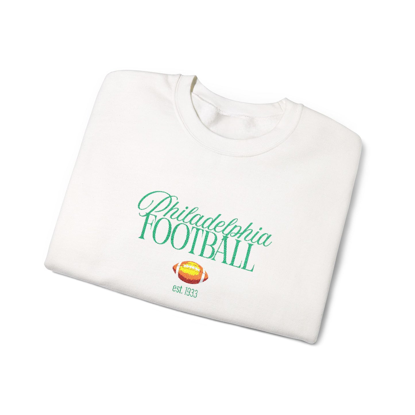 Embroidered Philadelphia Football Crewneck