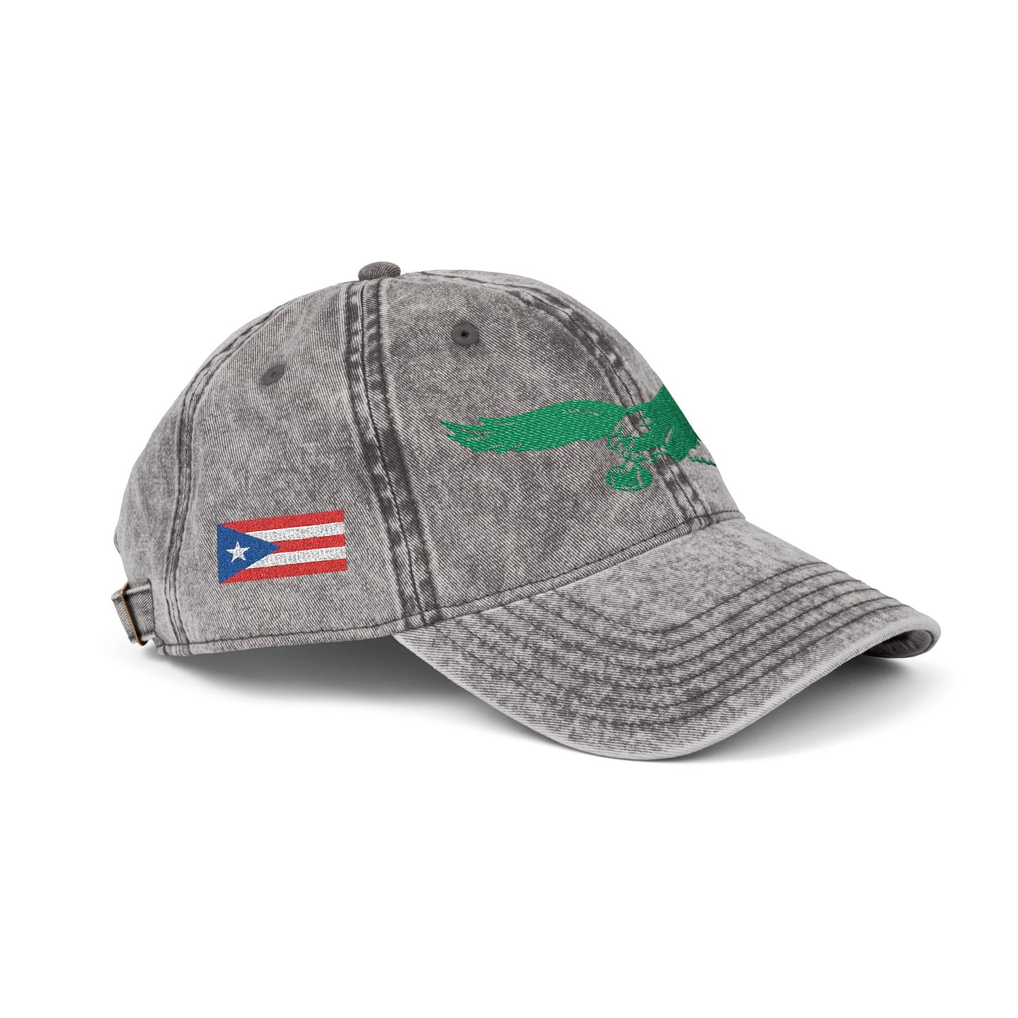 Embroidered Cap - Eagles with Puerto Rican Flag Design