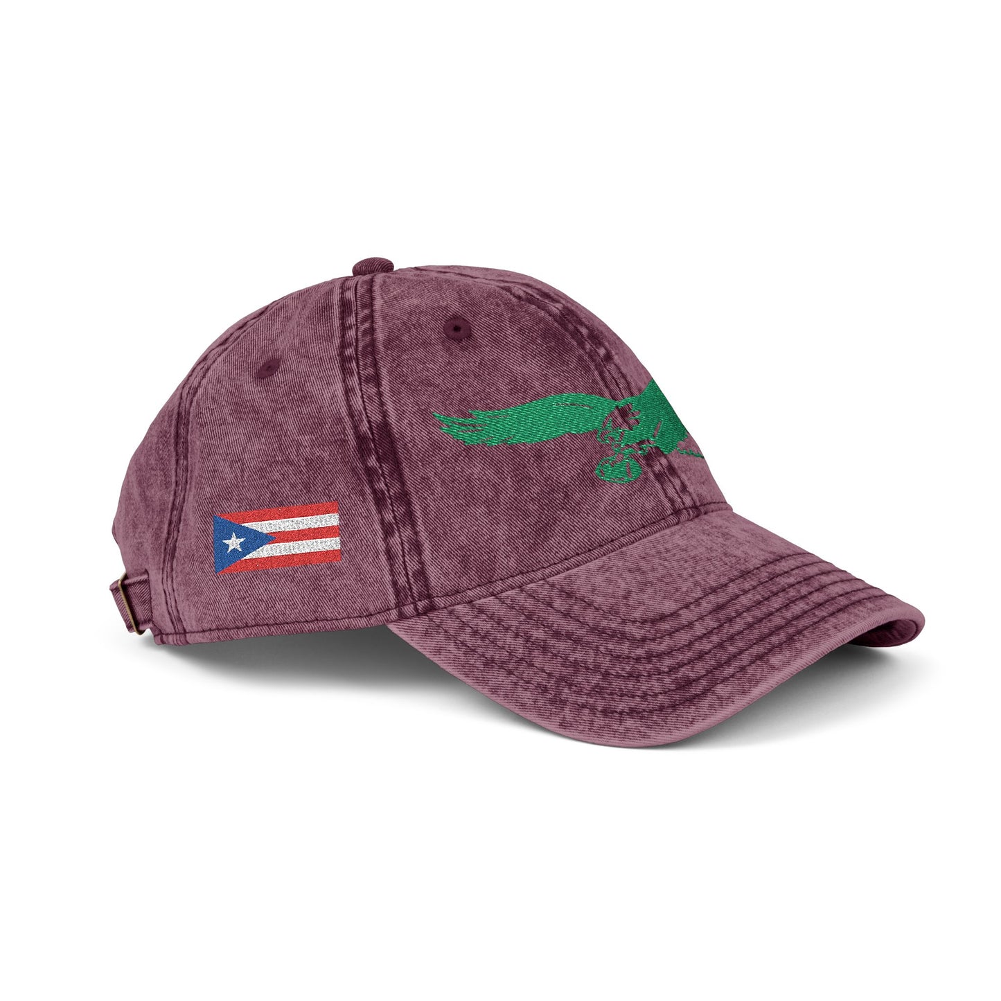 Embroidered Cap - Eagles with Puerto Rican Flag Design