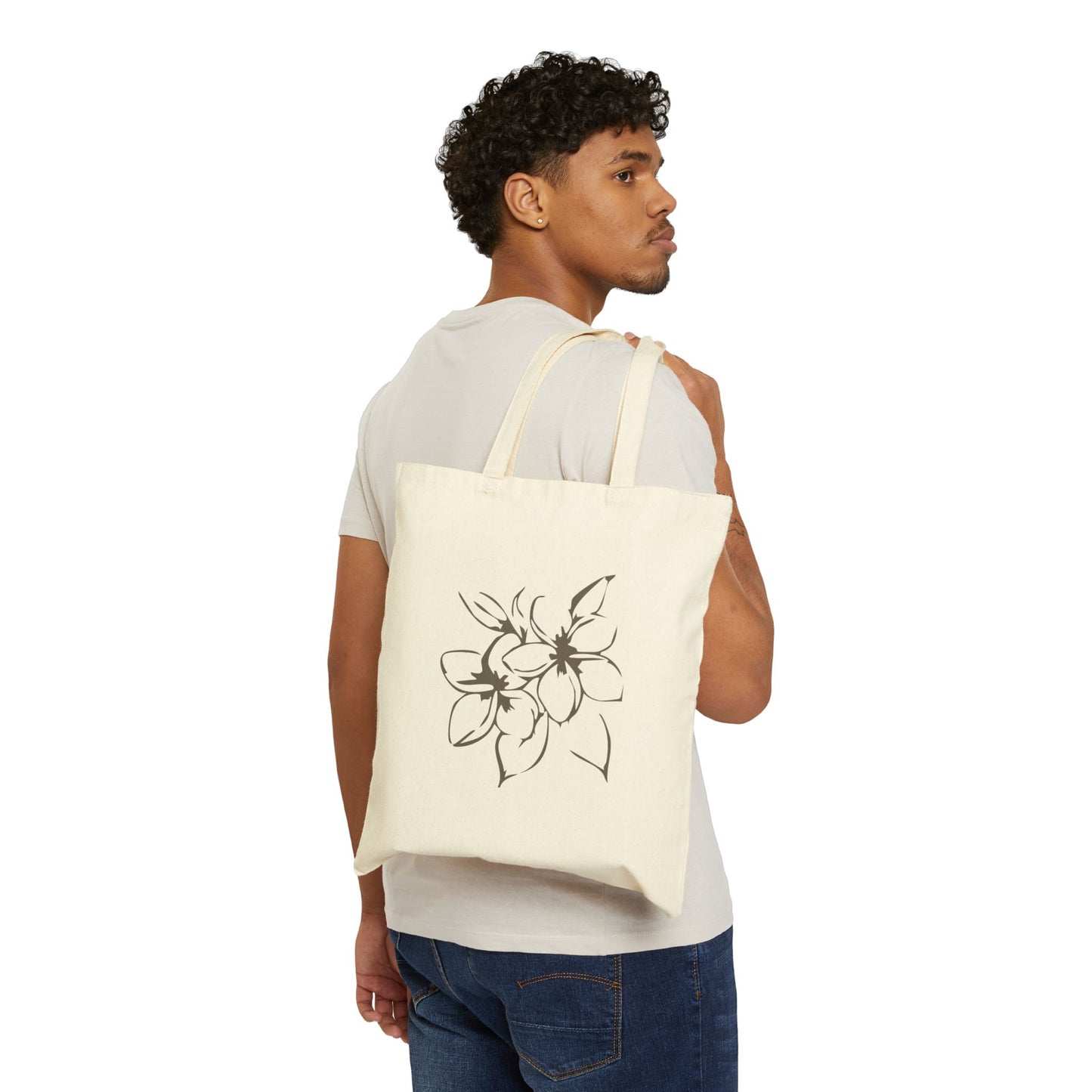 Love Grows Here Cotton Canvas Tote Bag
