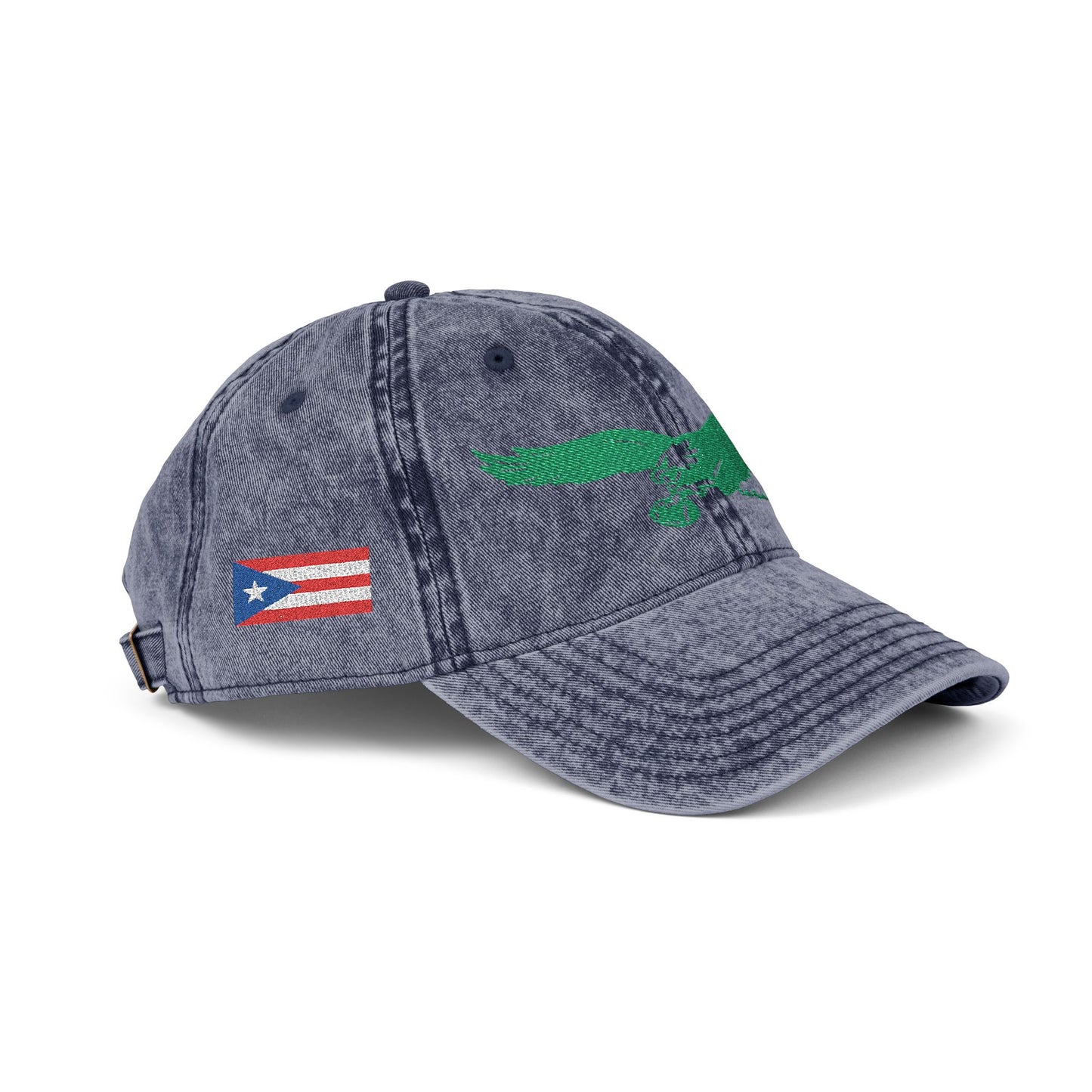 Embroidered Cap - Eagles with Puerto Rican Flag Design