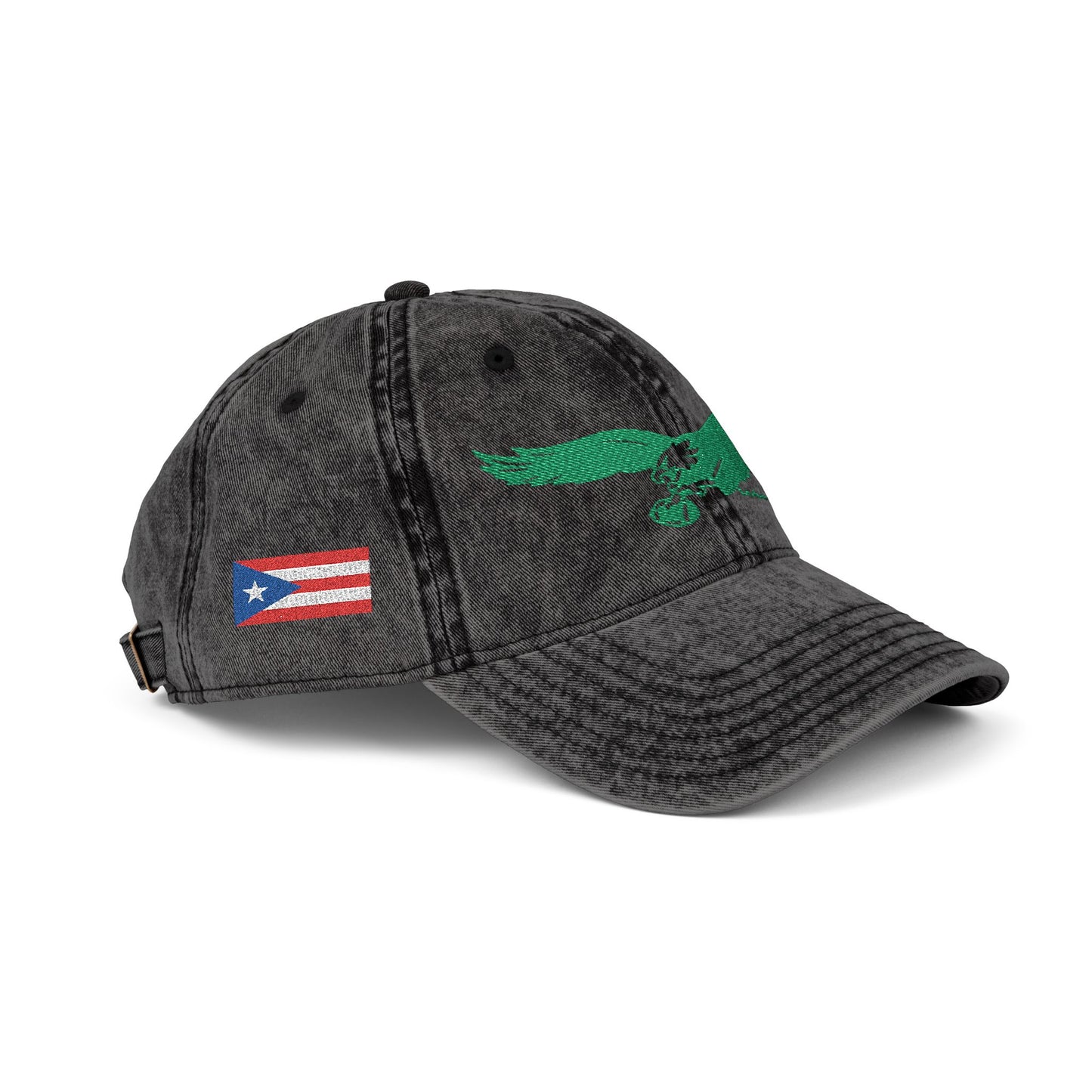 Embroidered Cap - Eagles with Puerto Rican Flag Design